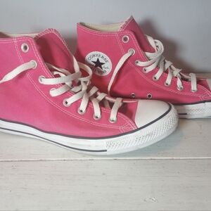 Converse Chuck Taylor Y2K High Tops Chaos Fuschia Pink Edgy Barbiecore Shoes Euc